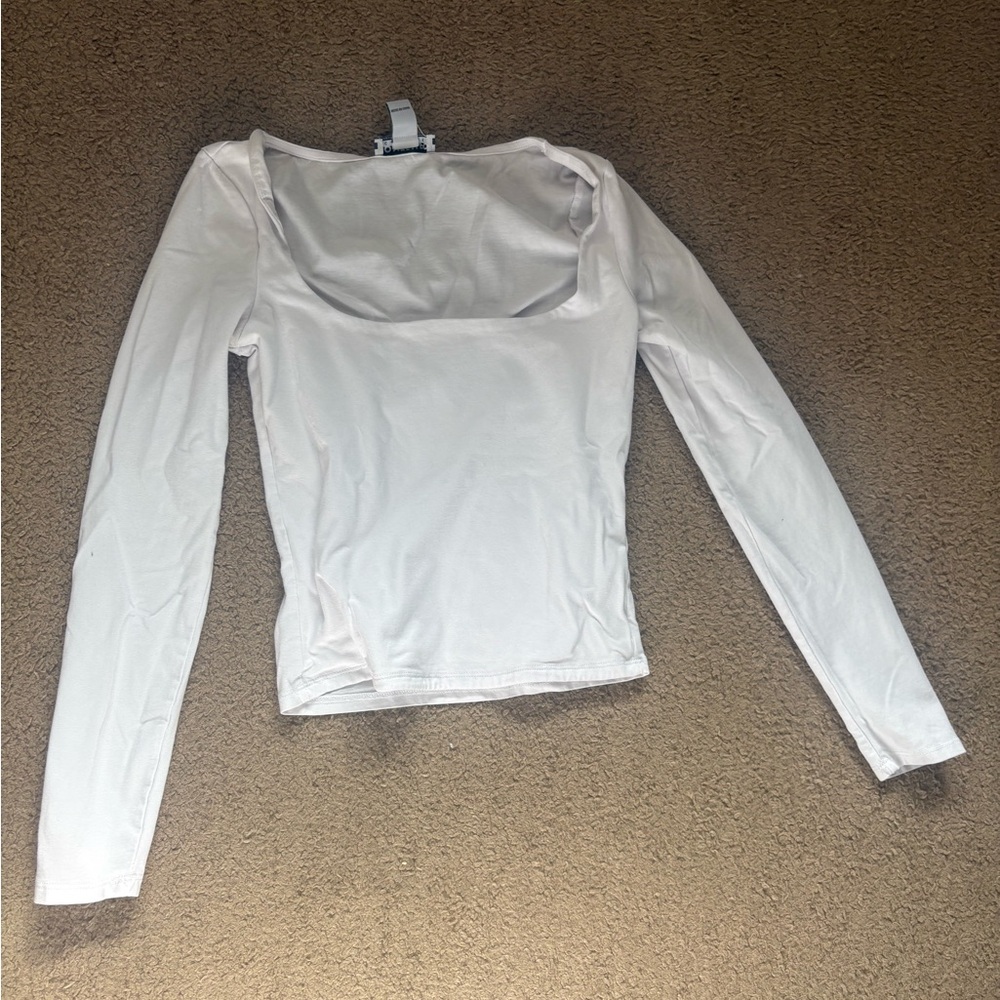 Elegant White Long Sleeve Top
